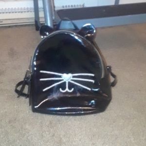 Cute small black cat backpack